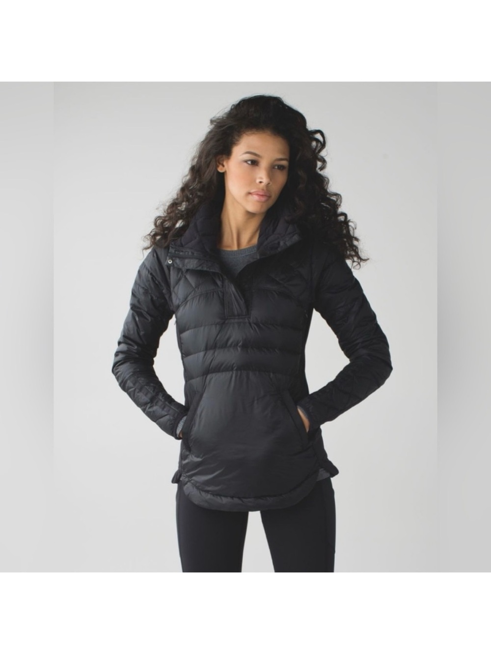Lululemon Down For A Run Pullover Quilted Goose Down Puffer Jacket Outerwear